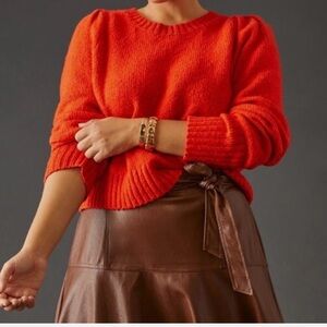 Anthropologie Maeve Puff Sleeve Sweater